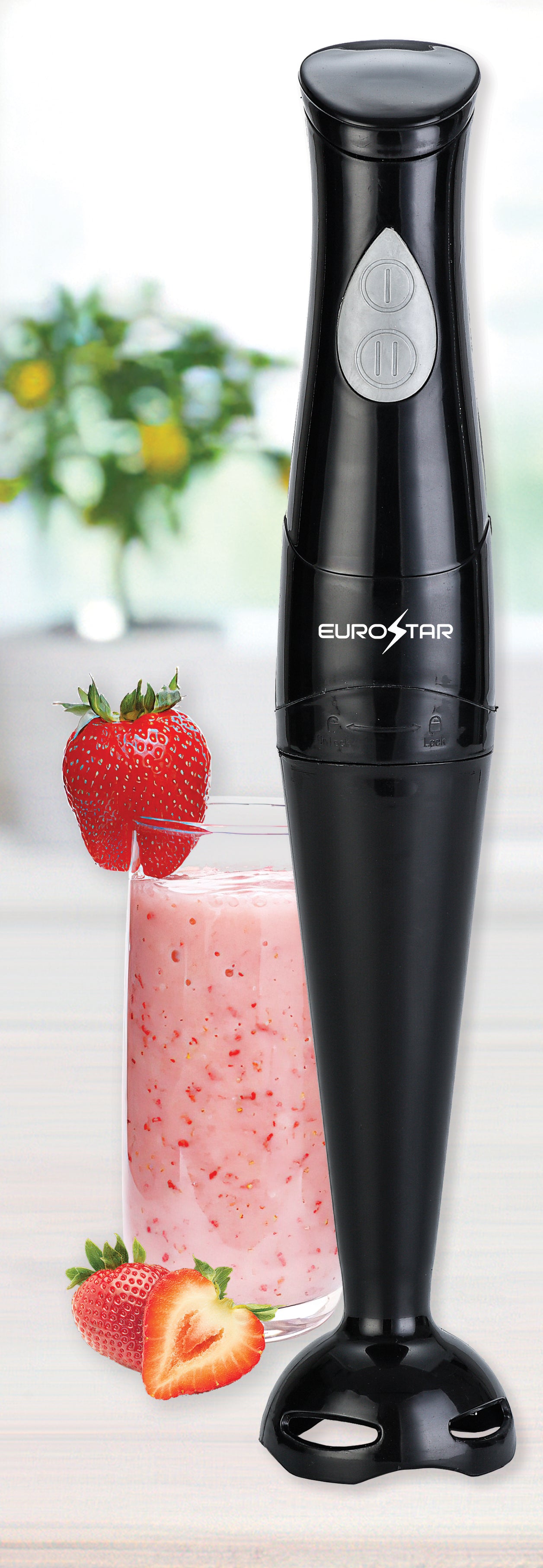 EH400B 2-Speed Immersion Hand Blender with Detachable Shaft, Black