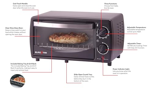 TO900B 4-Slice Toaster Oven Broiler, Black