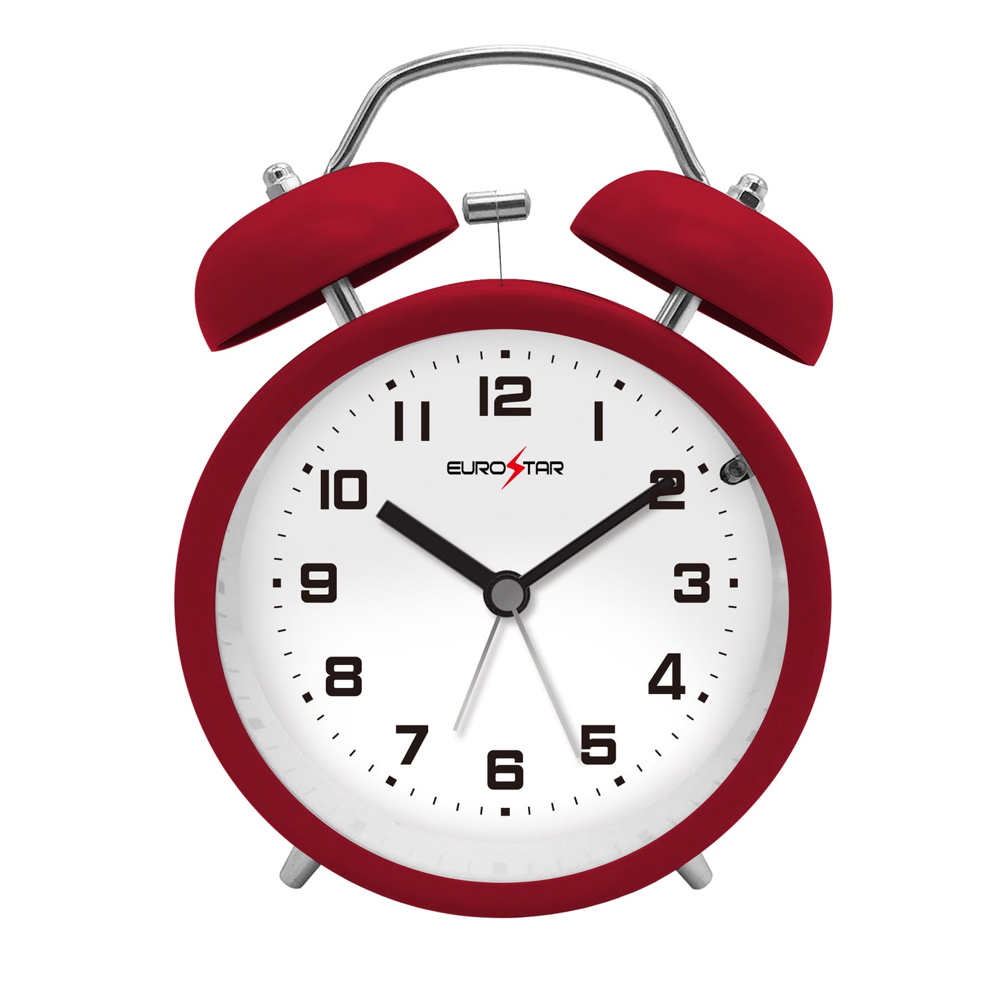 C521L Twin Bell Alarm Clock with Nightlight, Red