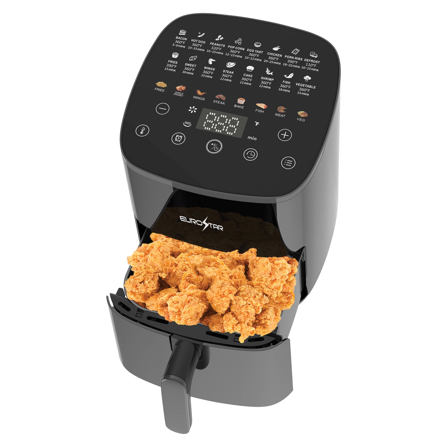 EAF480B 5 Quart Digital Air Fryer, Black