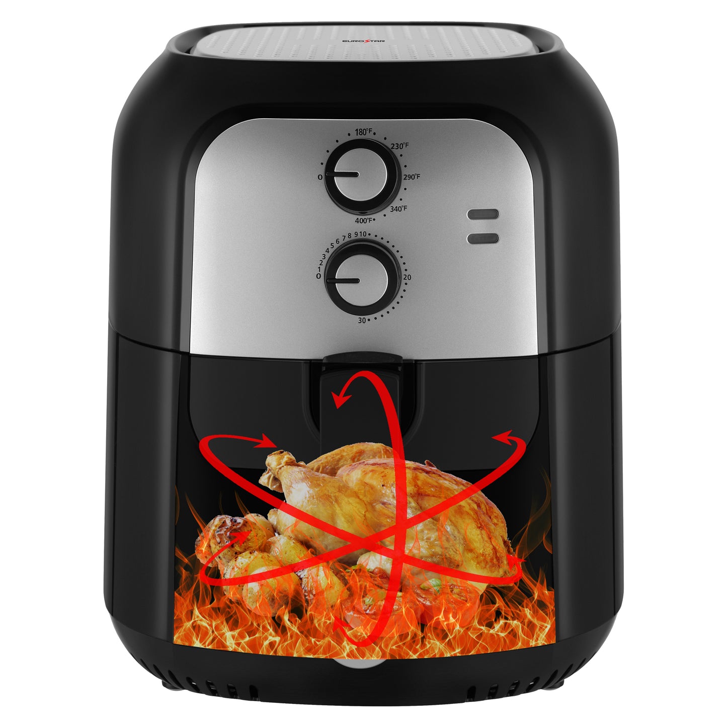 EAF500B 1400W Analog 5.8 Quart Air Fryer