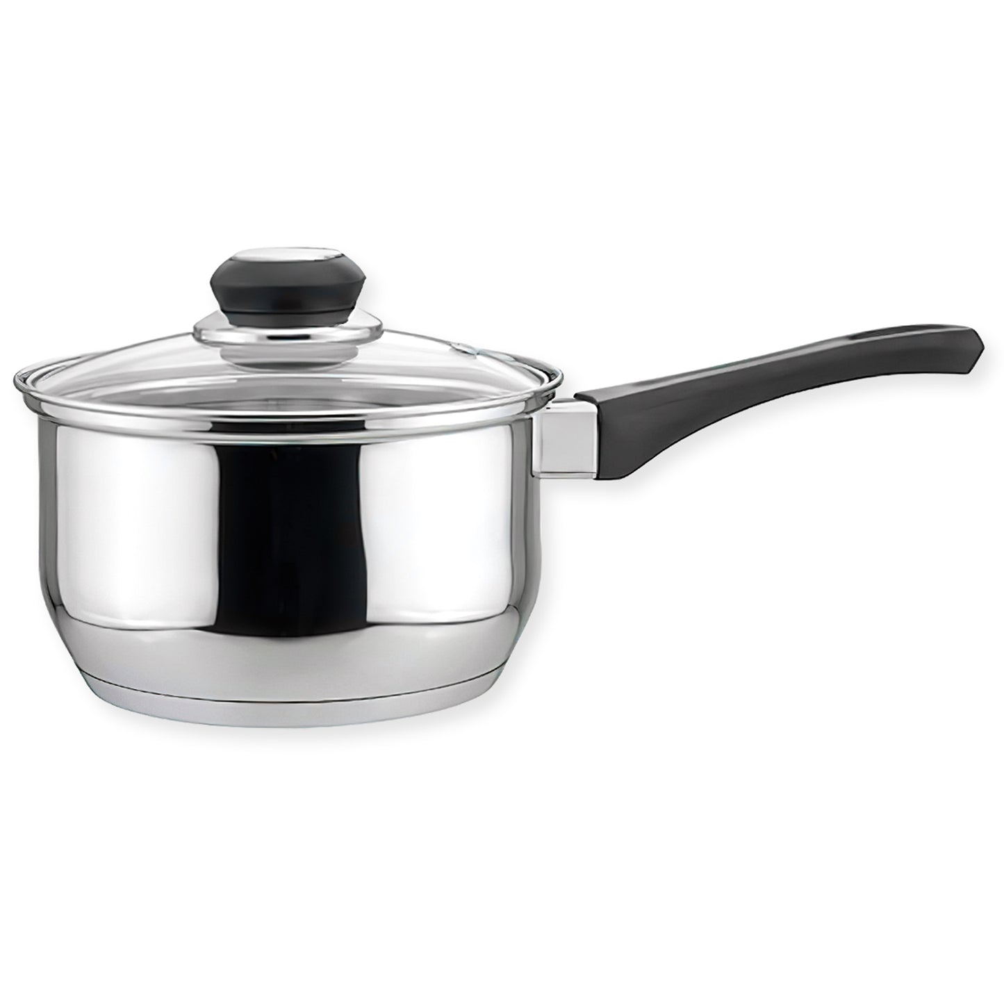 EC01002 2 Quart Stainless Steel Saucepan with Glass Cover