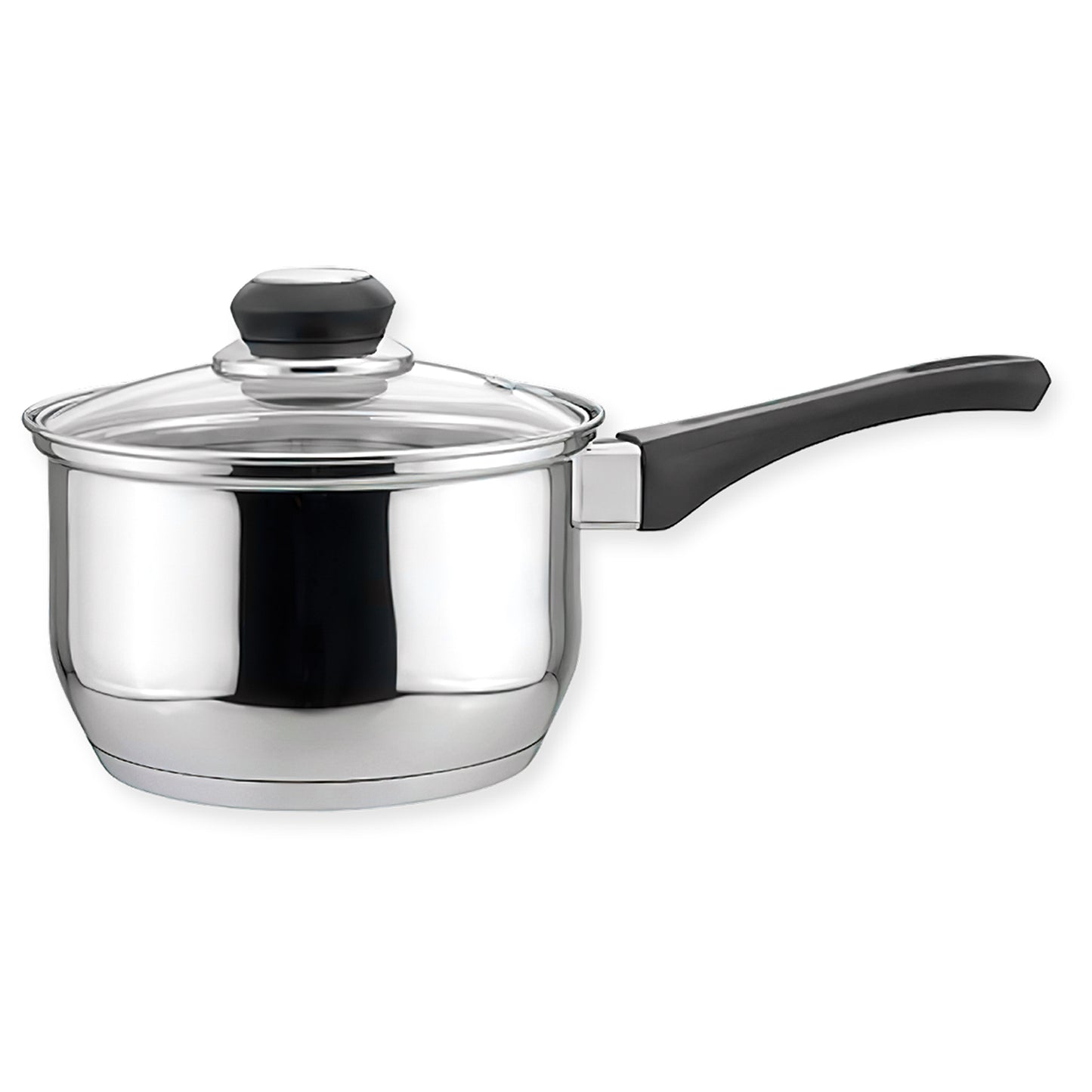 EC01003 3 Quart Stainless Steel Saucepan with Glass Cover