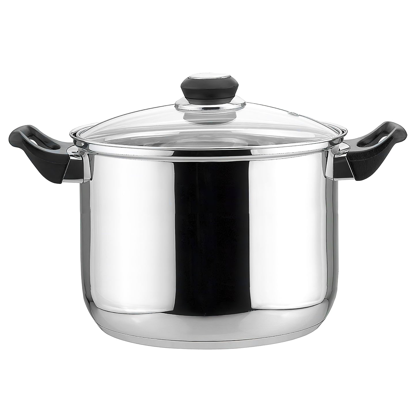 EC01108 8 Quart Stainless Steel Stock Pot with Glass Cover