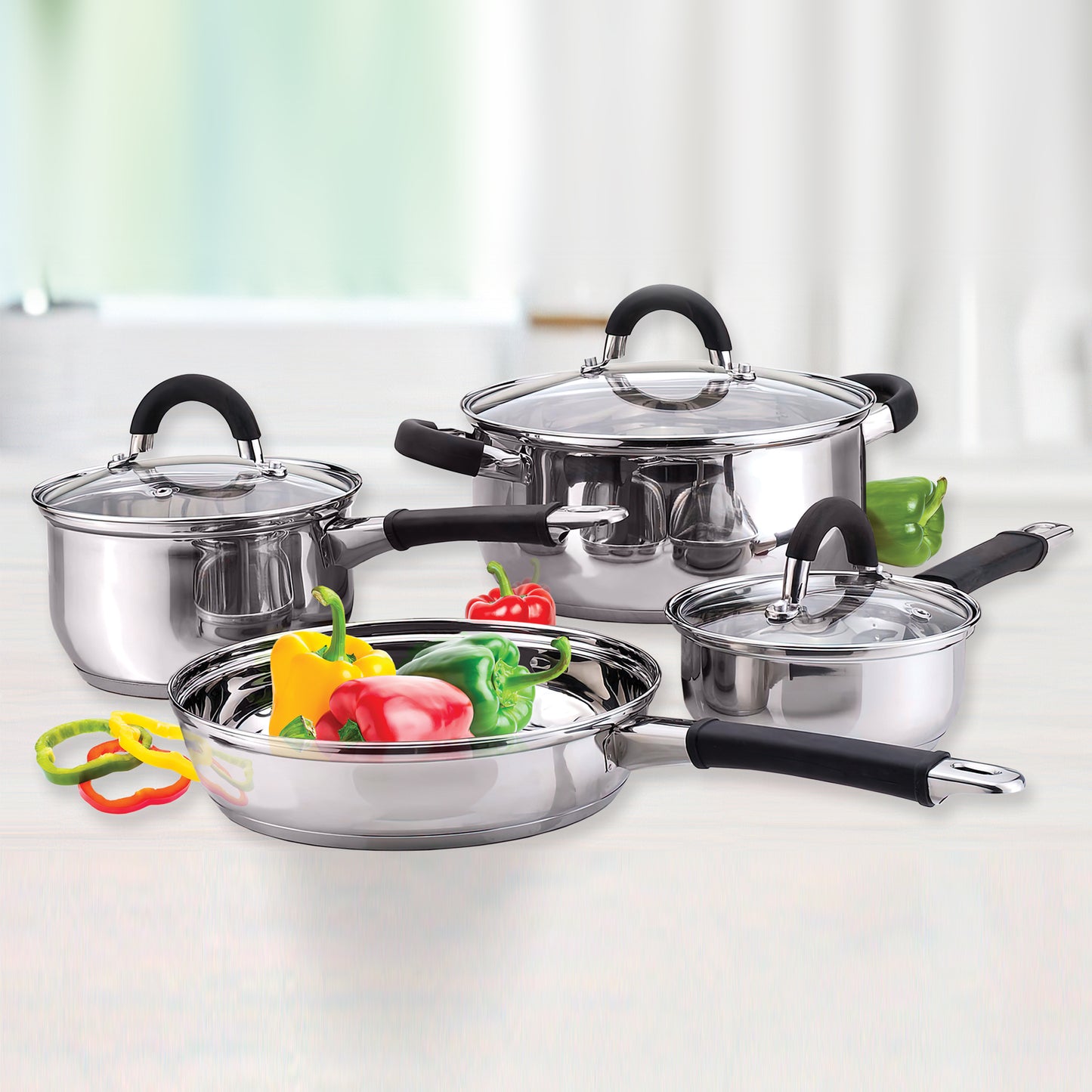 ECX02227 7 Piece Stainless Steel Cookware Set