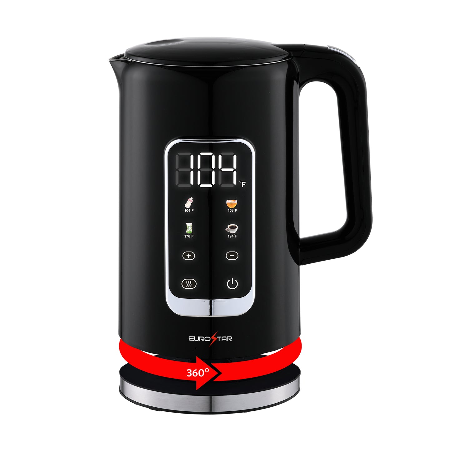 EDK1770BK 1.7L Digital Electric Kettle, Black