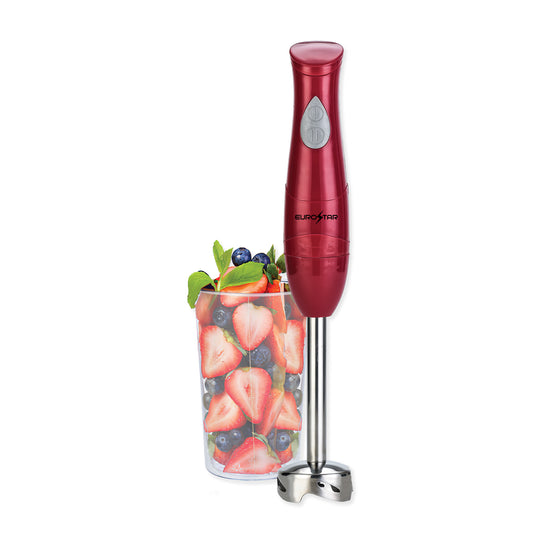 EH441R 2-Speed Hand Blender with Stainless Steel Detachable Shaft, Red