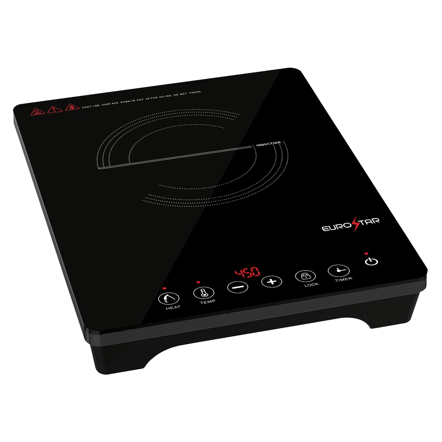 EIC200 1000W Portable Induction Cooktop, Black