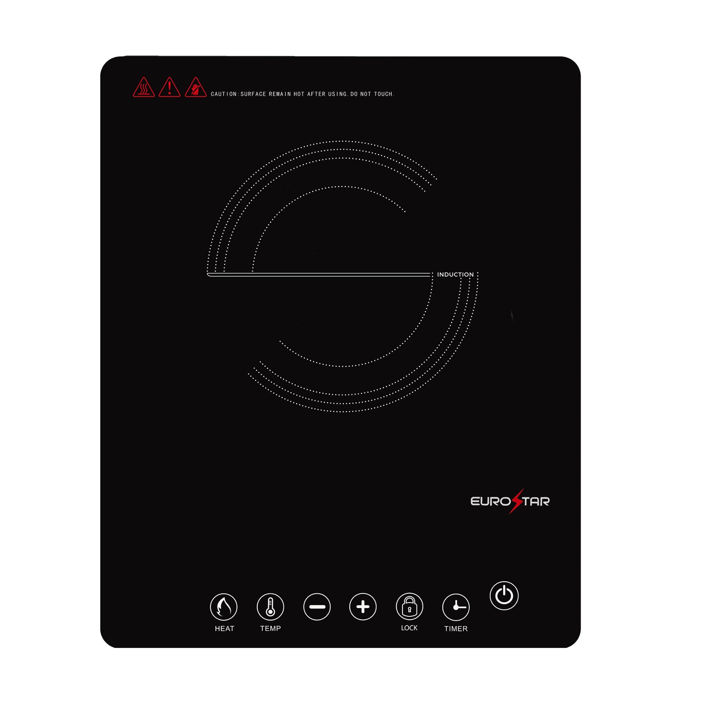 EIC200 1000W Portable Induction Cooktop, Black