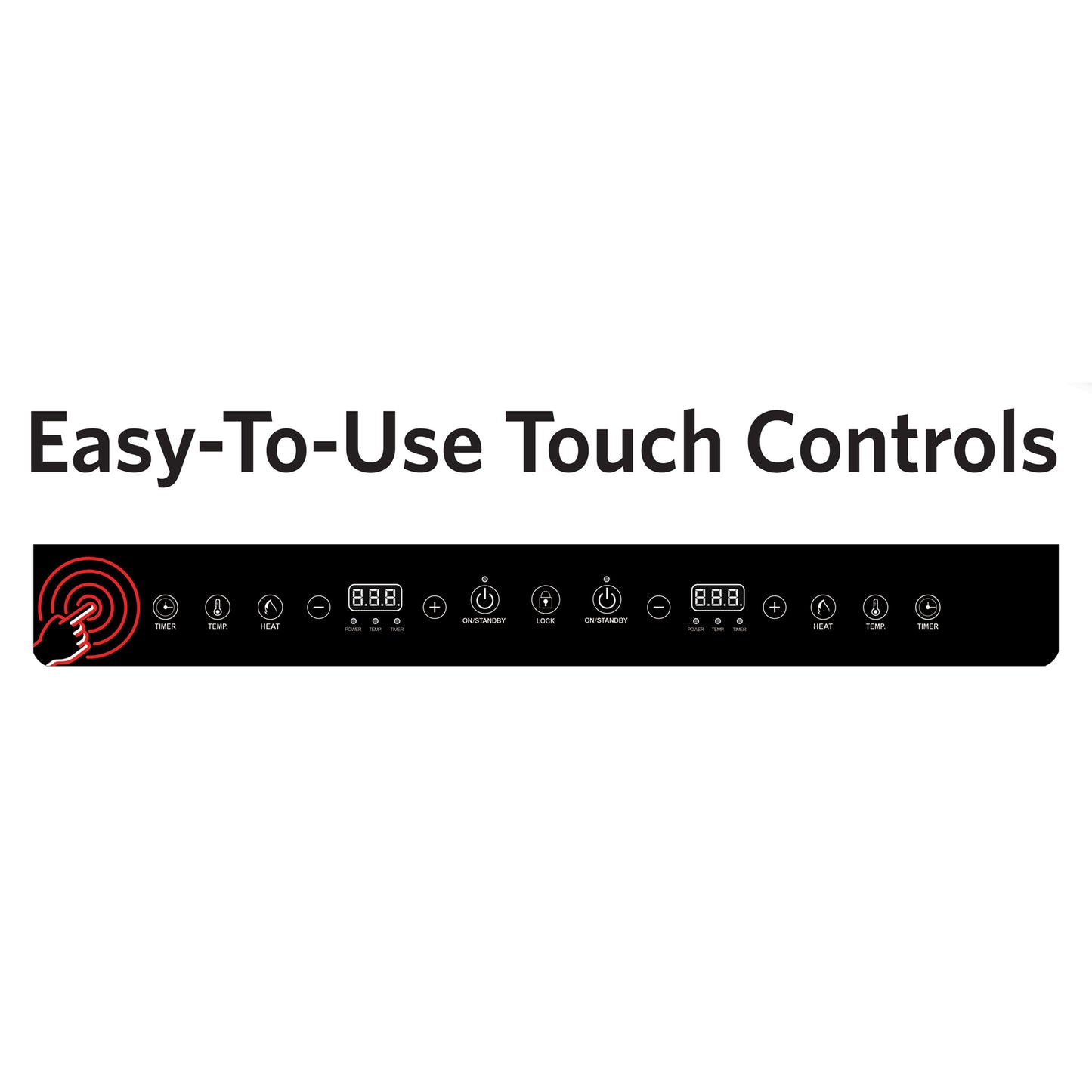 EIC400BK Double Induction Cooktop