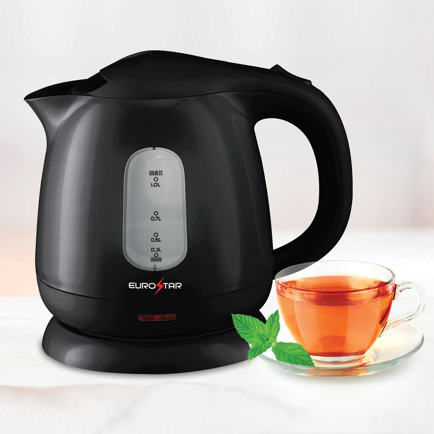 EKP100BK 1.0L Plastic Electric Kettle, Black