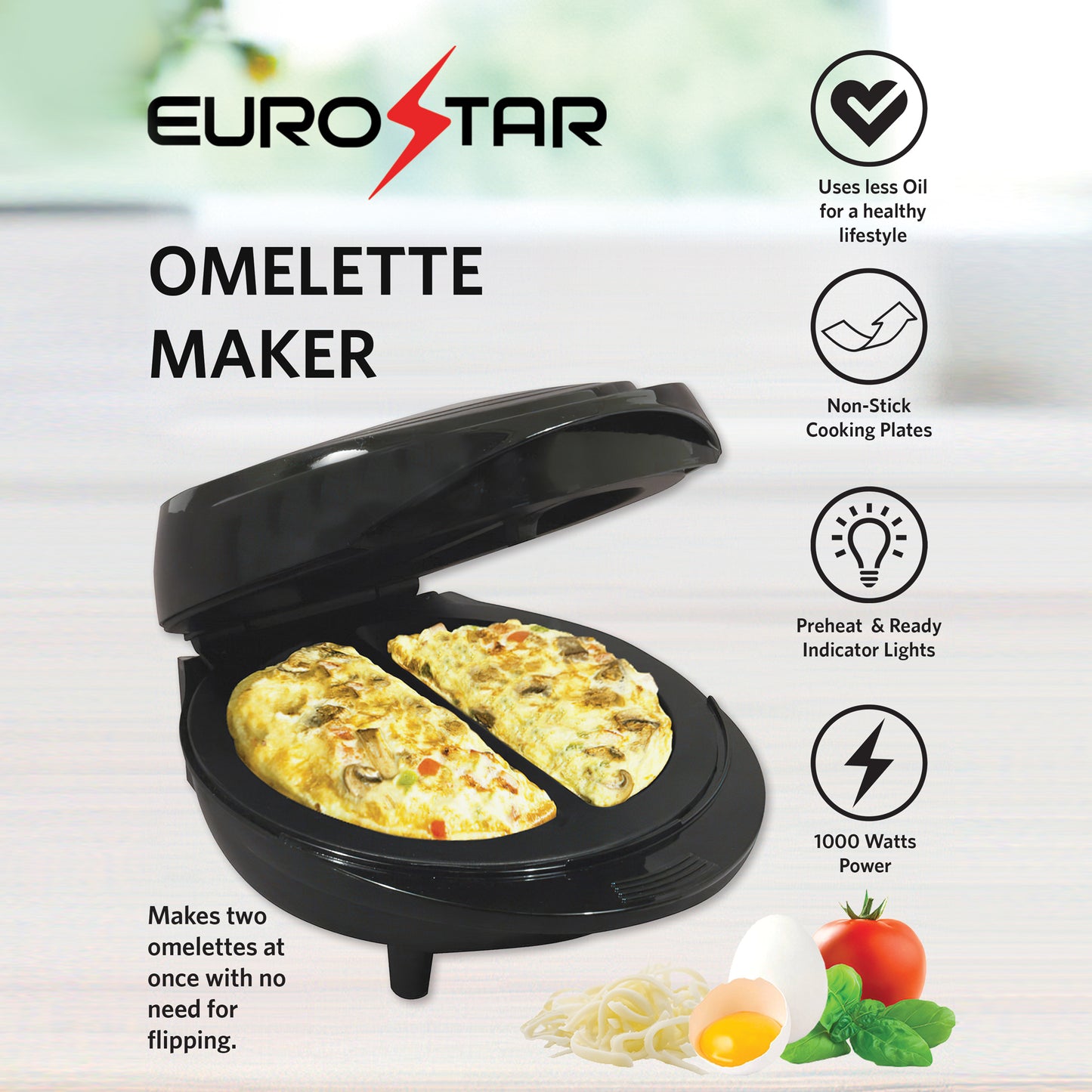 EOM700B Omelette Maker, Black