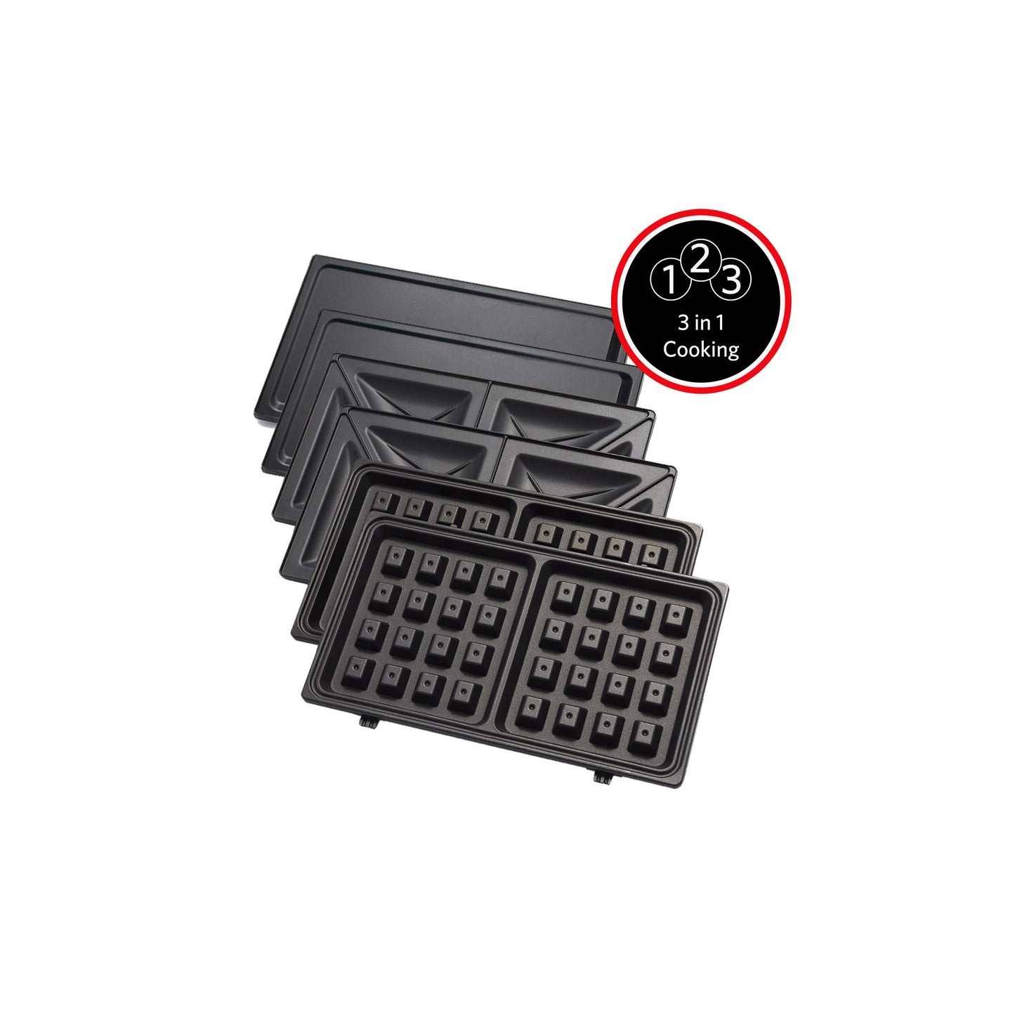 ES936BX 3-In-1 Griddle, Sandwich & Waffle Maker, Black