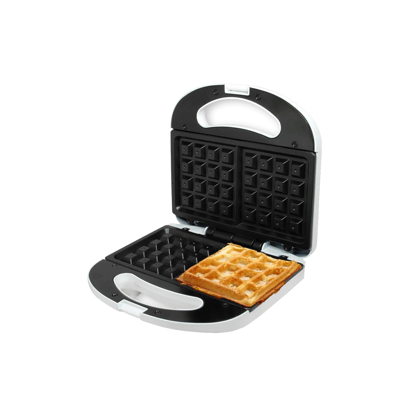 EW802W 760W Waffle Maker with Non-Stick Coated Plates