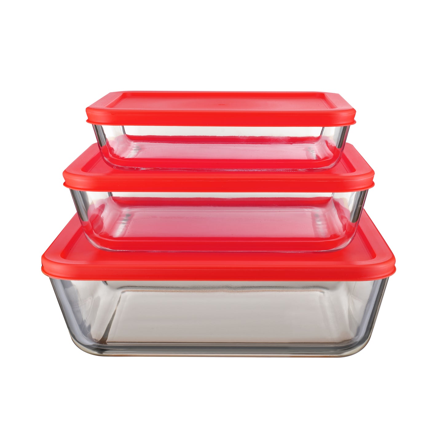 GS3611RCTR 6 Piece Glass Food Storage Container Set with Lids
