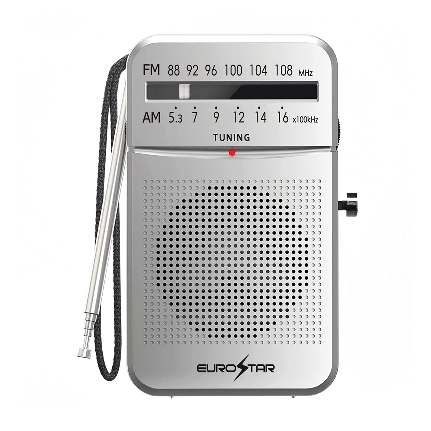 ICFS220S Portable AM/FM Radio, Silver