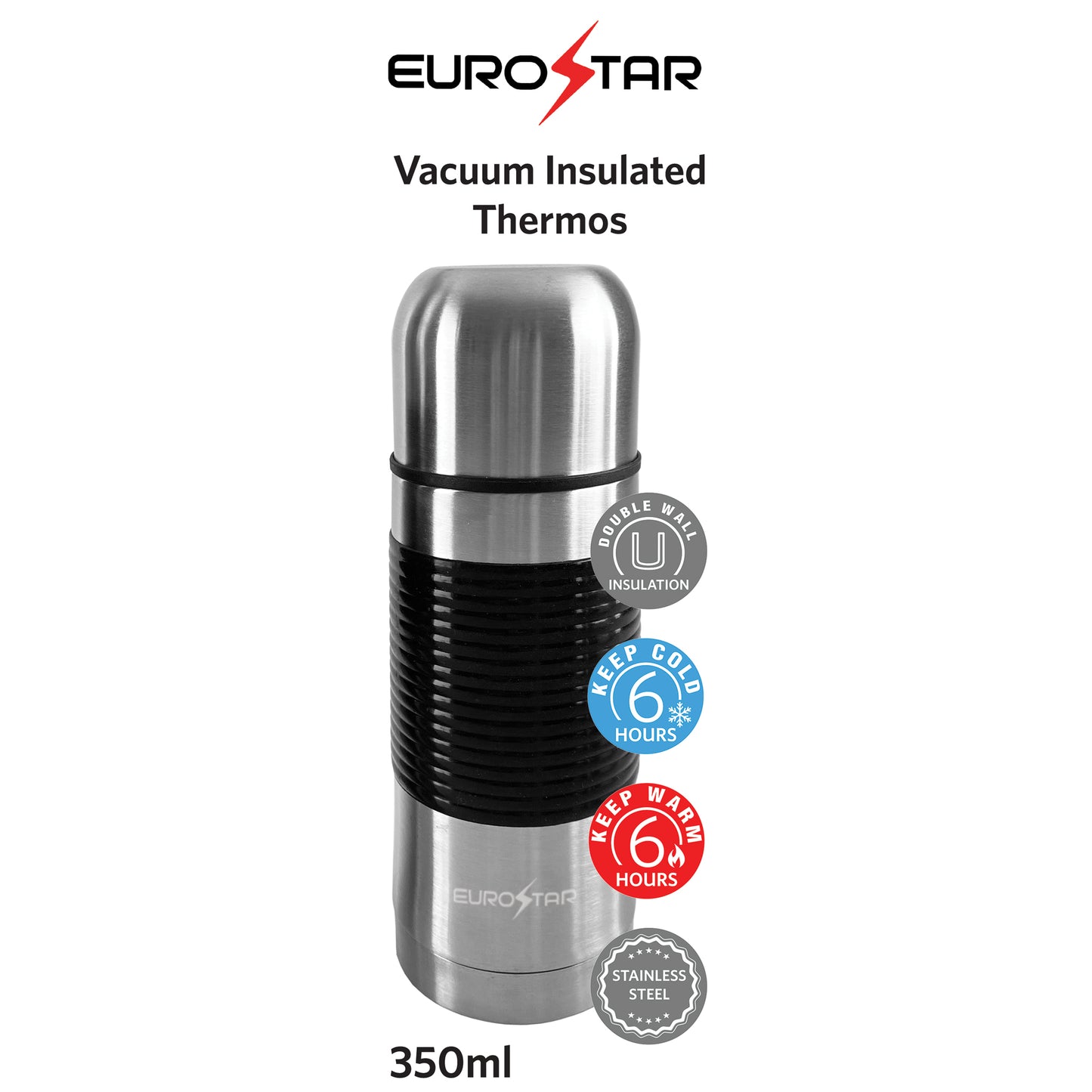 T350 350mL Vacuum Insulated Thermos, Stainless Steel