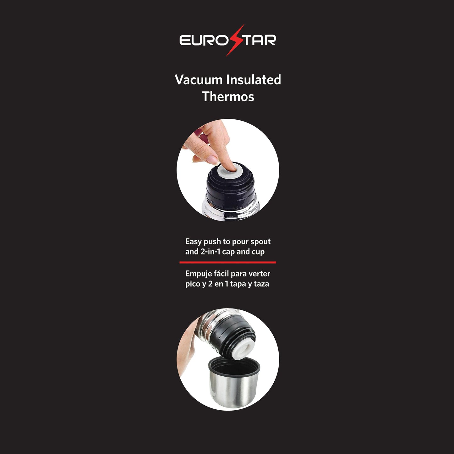 T500 500mL Vacuum Insulated Thermos, Stainless Steel