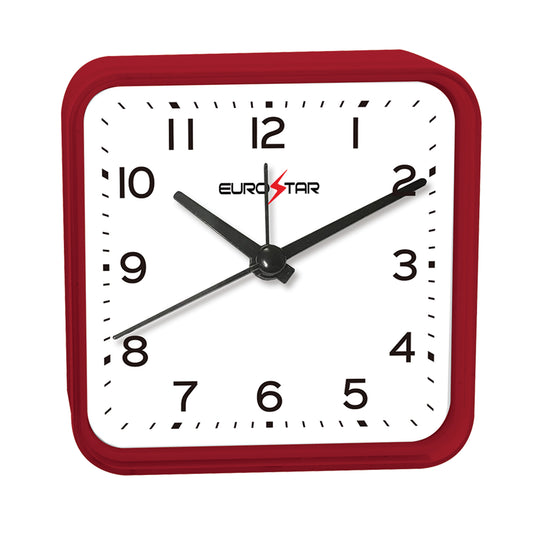 C501 Analog Alarm Clock, Red