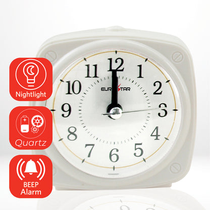 C512L Alarm Clock with Nightlight, White