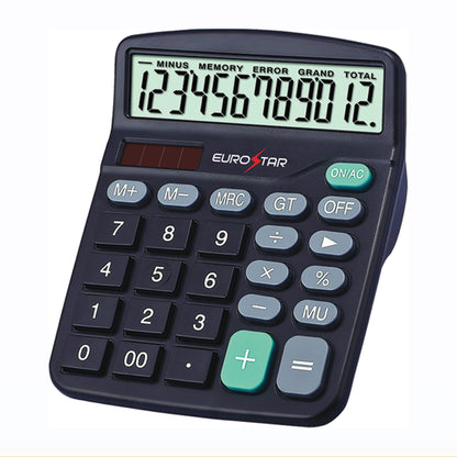 C6120OS 12 Digit Large Display Calculator, Black