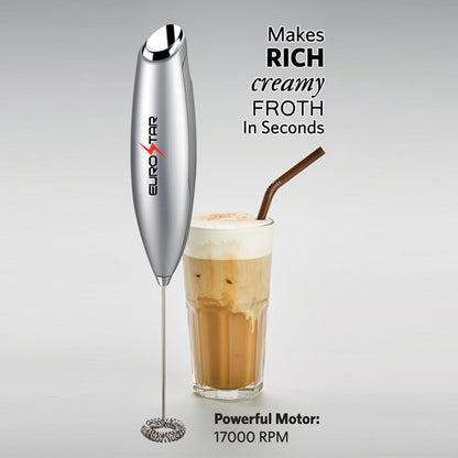 DM116S Milk Frother, Metallic Silver