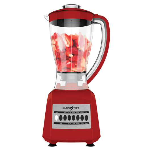 EBL820RD 450W 10-Speed Plastic Jar Blender, Red