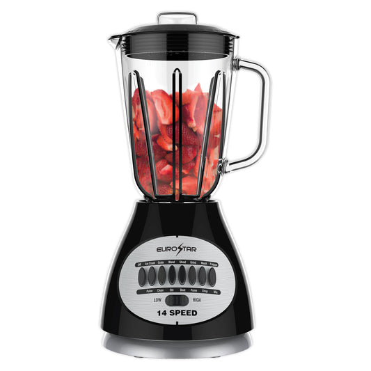 EBL920GBK 450W 14-Speed Glass Jar Blender, Black
