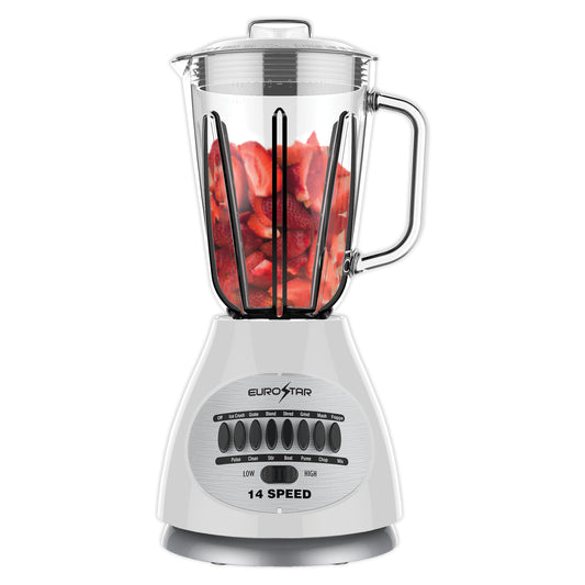 EBL922GWH 450W 14-Speed Glass Jar Blender, White