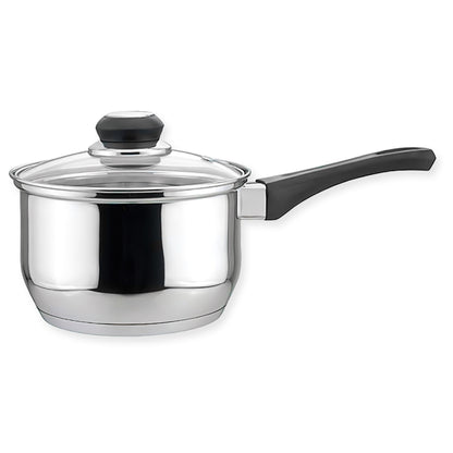 EC01003 3 Quart Stainless Steel Saucepan with Glass Cover