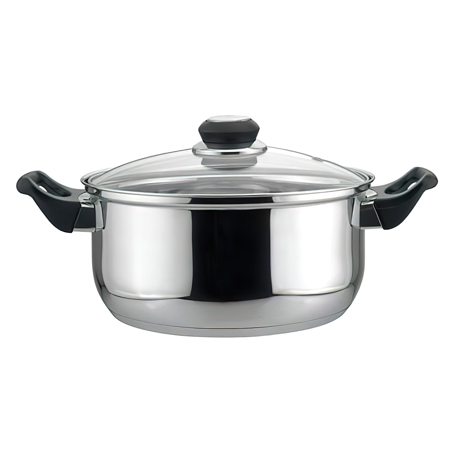 EC01004 4 Quart Stainless Steel Stock Pot with Glass Cover