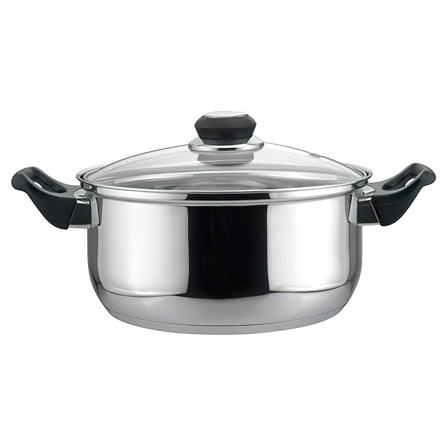 EC01005 5.5 Quart Stainless Steel Stock Pot with Glass Cover