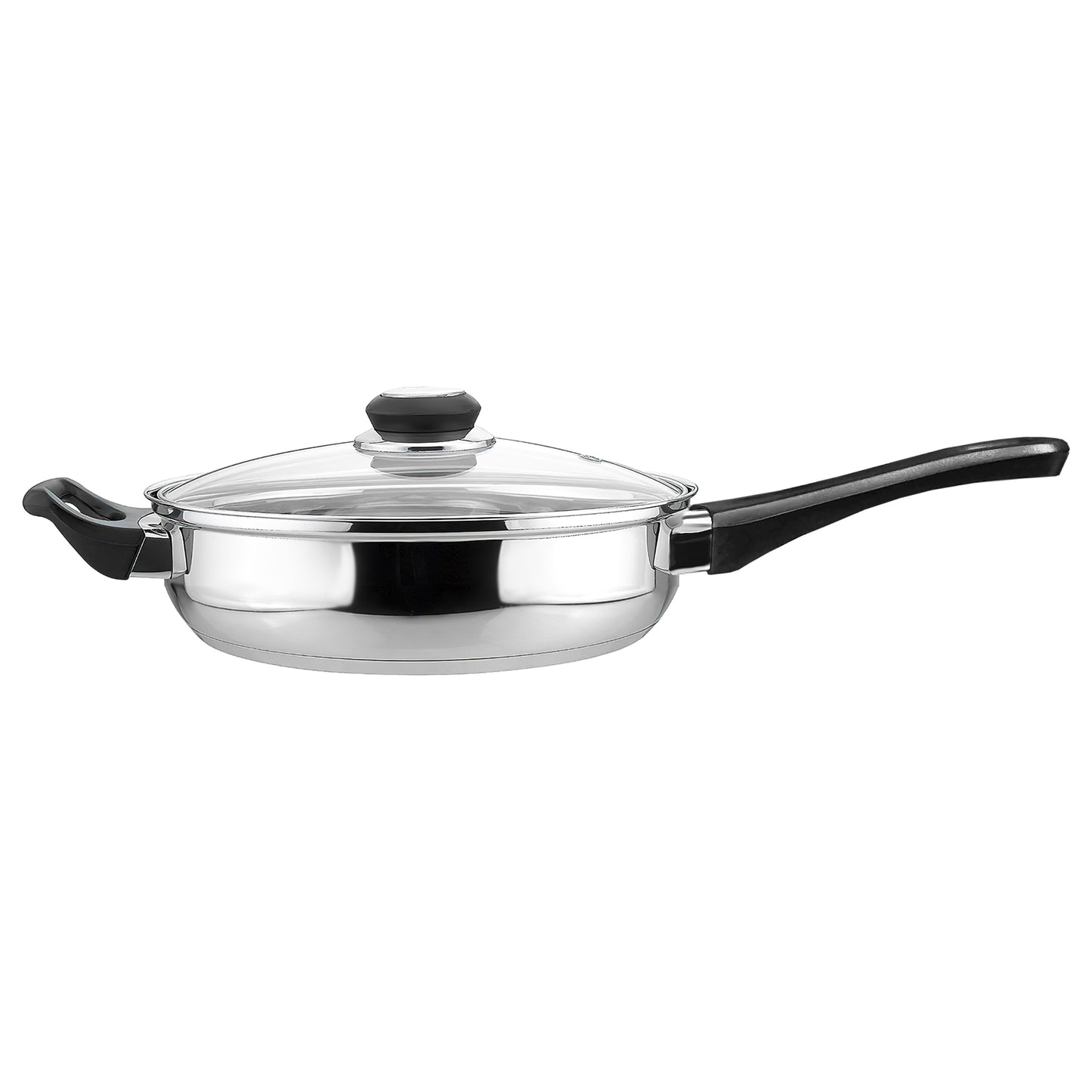 EC01009 9.5" Stainless Steel Sauté Pan with Glass Cover