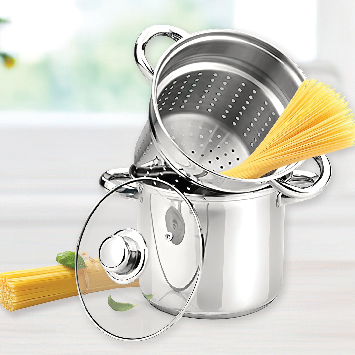 EC03824 3 Piece 4 Quart Stainless Steel Multicooker