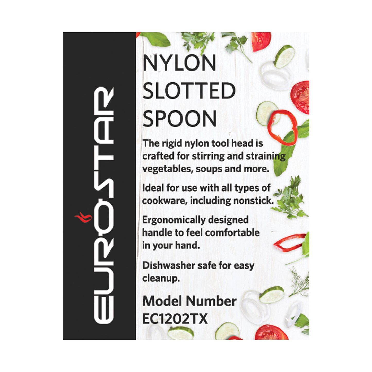 EC1202TX Non-Stick Slotted Spoon, Black
