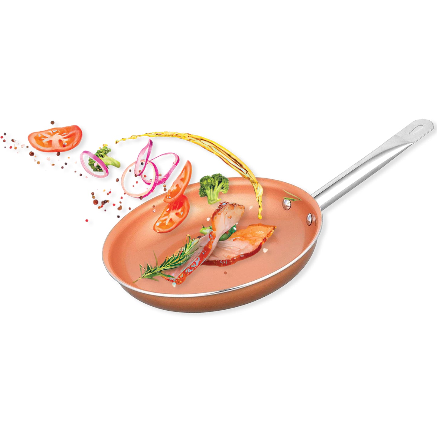 EC2330 12" Non-Stick Ceramic-Infused Copper Cookware