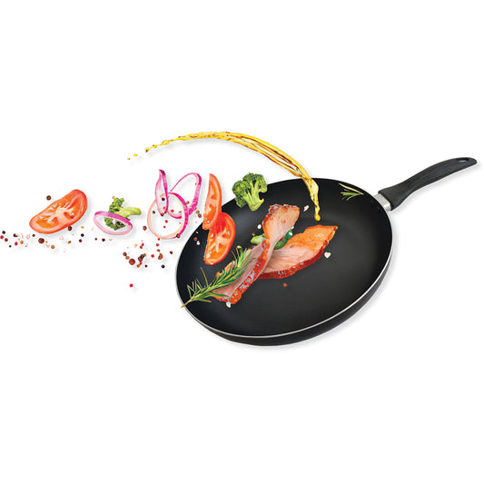EC2430 12" Non-Stick Aluminum Fry Pan, Black