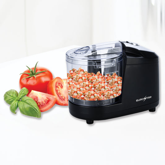 EC500B 1.5-Cup One Touch Electric Mini Food Chopper, Black