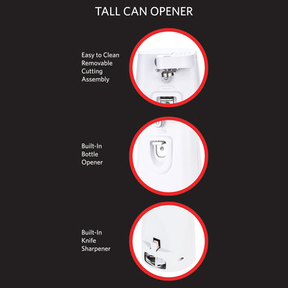 EC600W Tall Can Opener, White