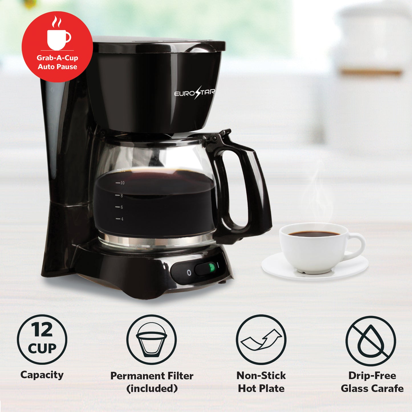 ECM640B 12-Cup Coffee Maker, Black