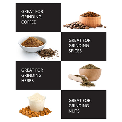 EG202W 3oz Electric Coffee Grinder with Stainless Steel Blades, White