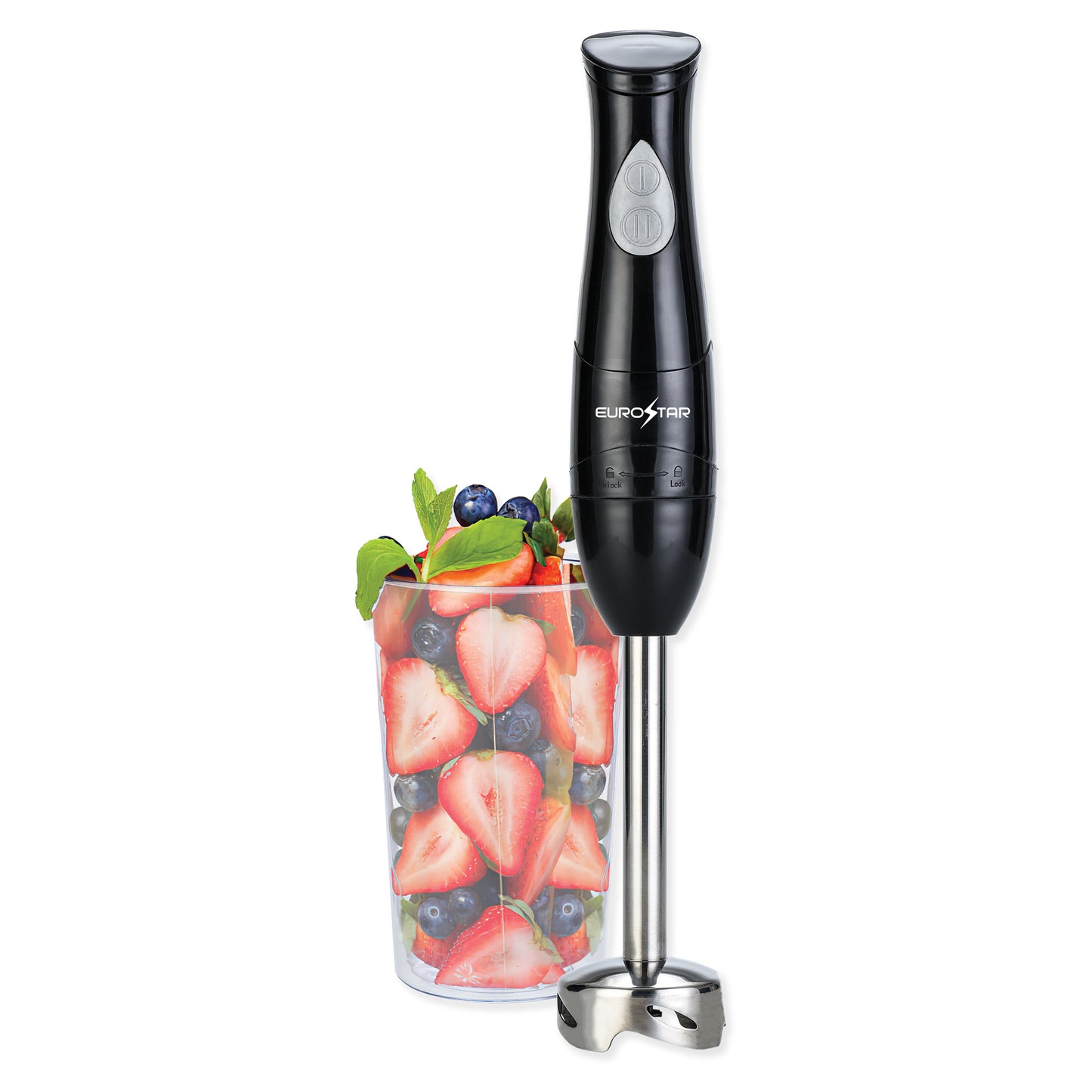 EH440B 2-Speed Hand Blender with Stainless Steel Detachable Shaft, Black