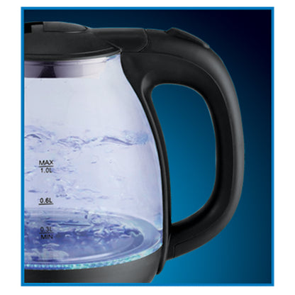 EKG100BK 1.0L Glass Electric Kettle, Black