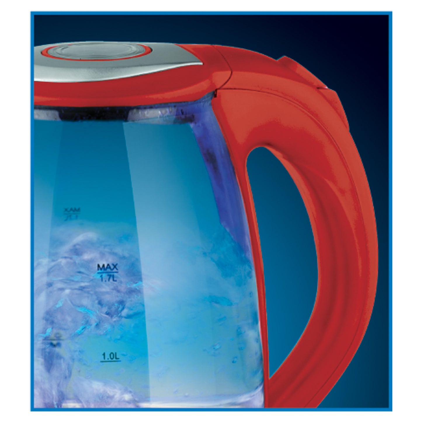 EKG17RD 1.7L Glass Kettle, Red