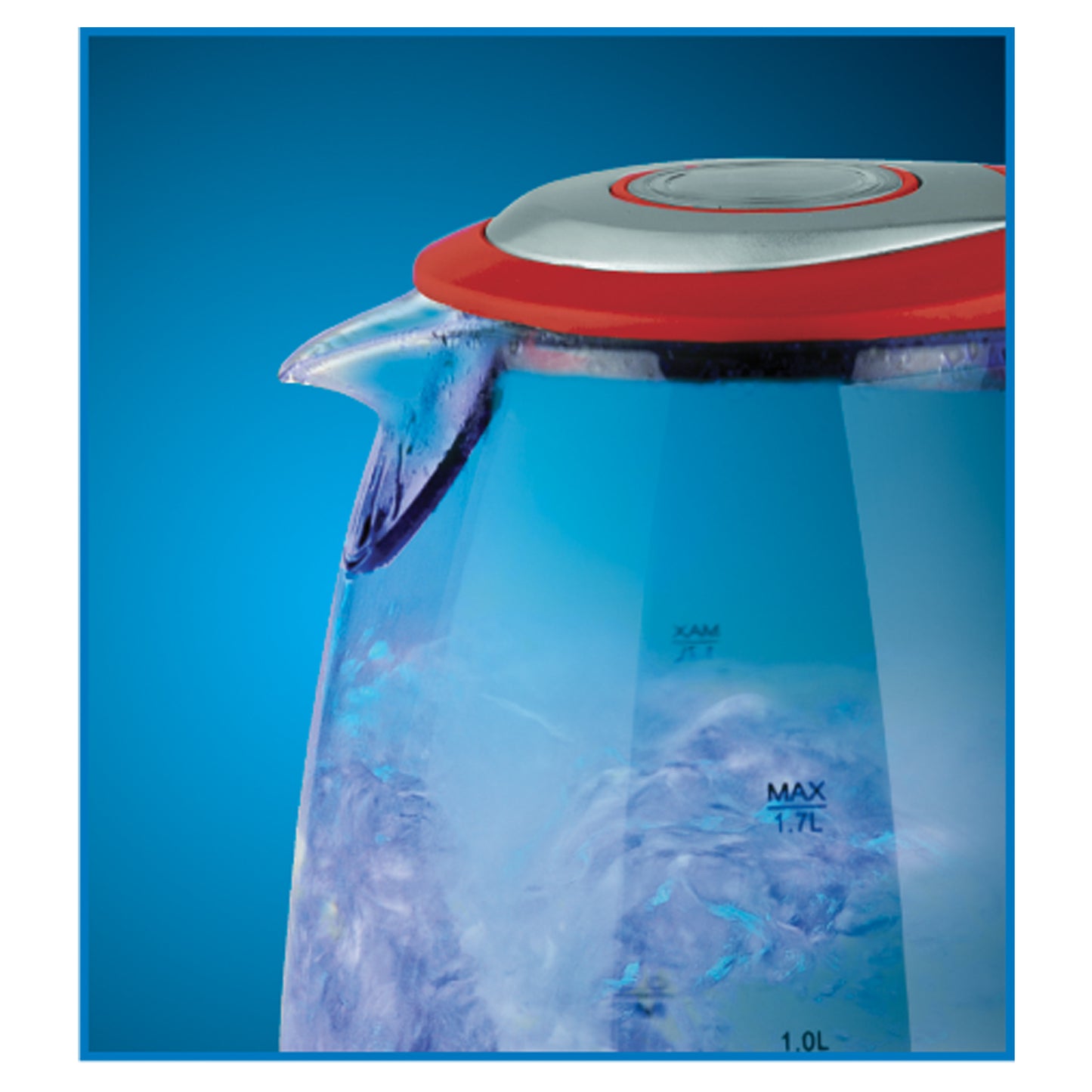 EKG17RD 1.7L Glass Kettle, Red