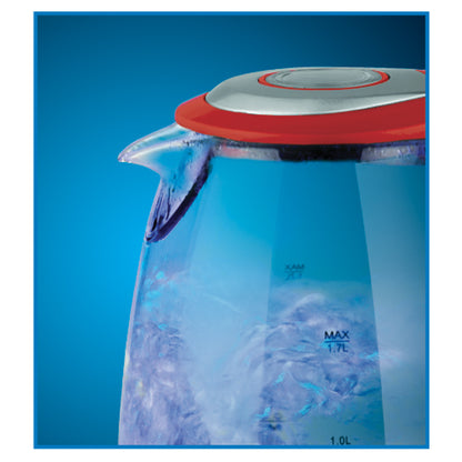 EKG17RD 1.7L Glass Kettle, Red