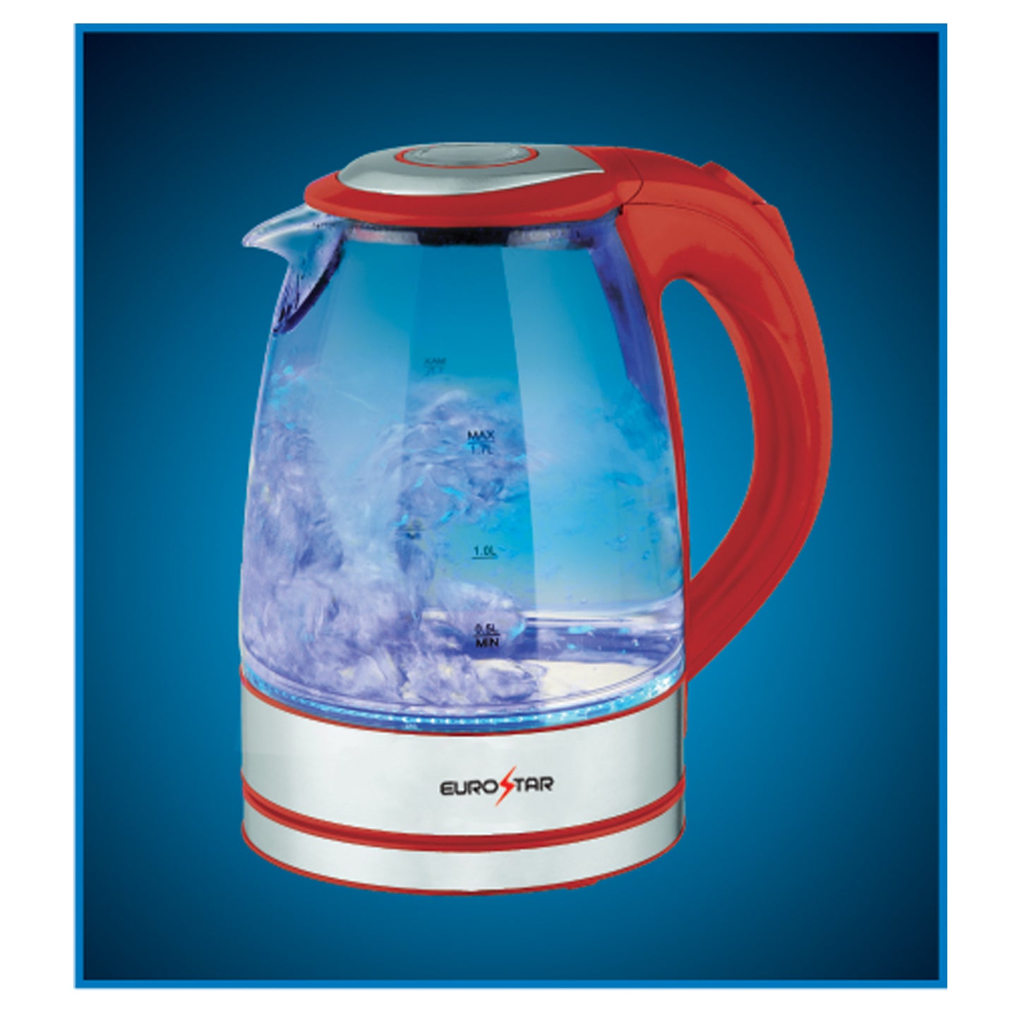 EKG17RD 1.7L Glass Kettle, Red