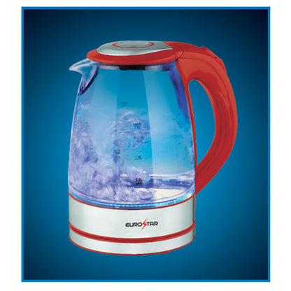 EKG17RD 1.7L Glass Kettle, Red
