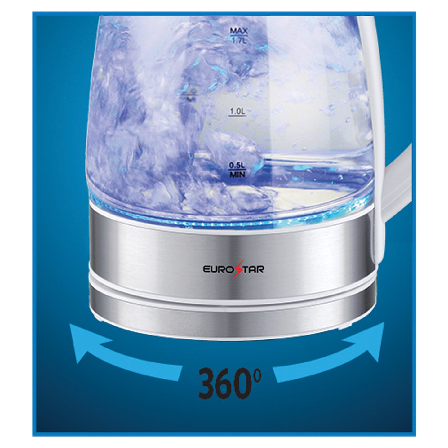 EKG17WH 1.7L Glass Kettle, White