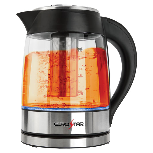 EKG18TFBK 1.8L Glass Electric Kettle with Tea Infuser